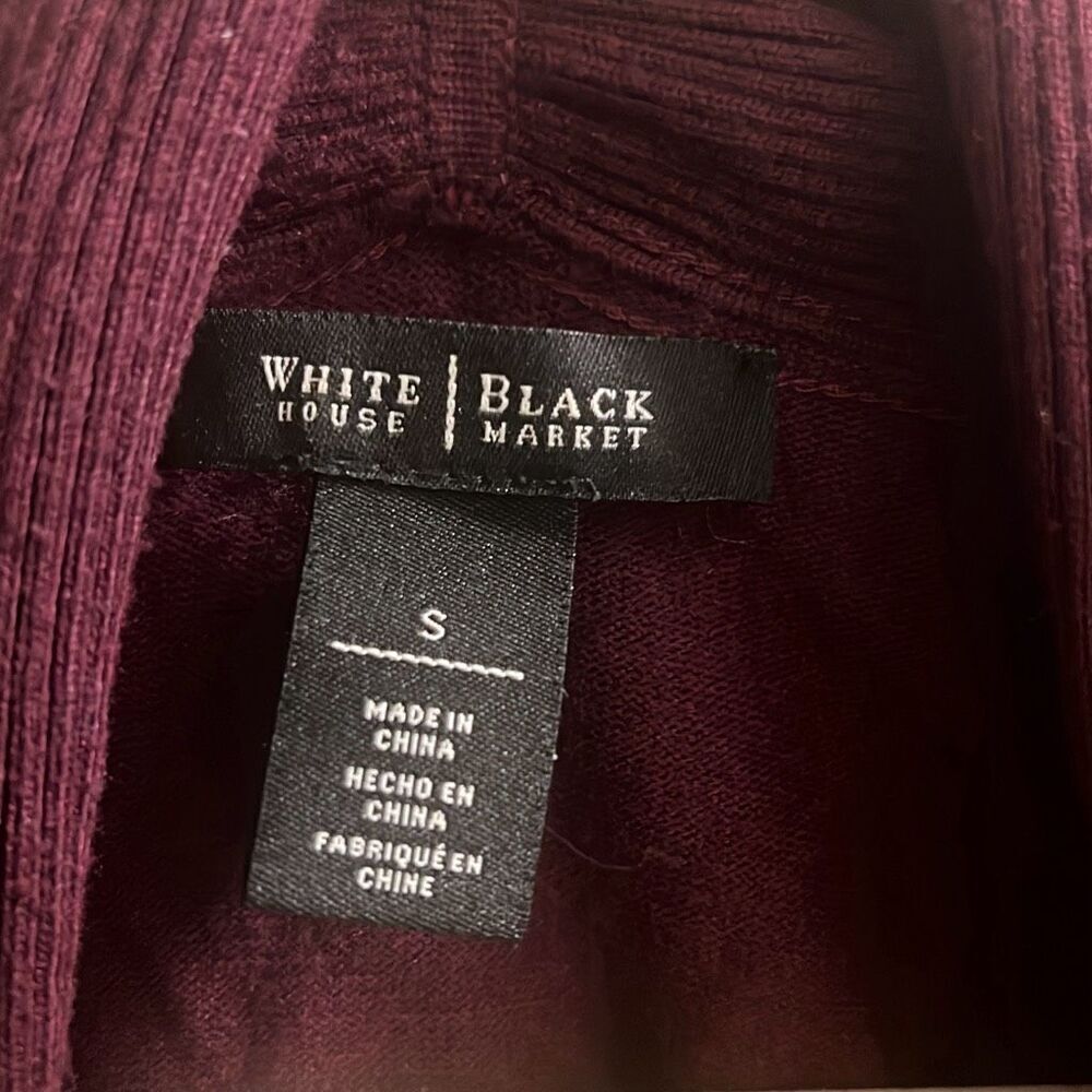 ✨White House Black Market Maroon Sz Small Cardi Sweater✨ - Picture 5 of 7
